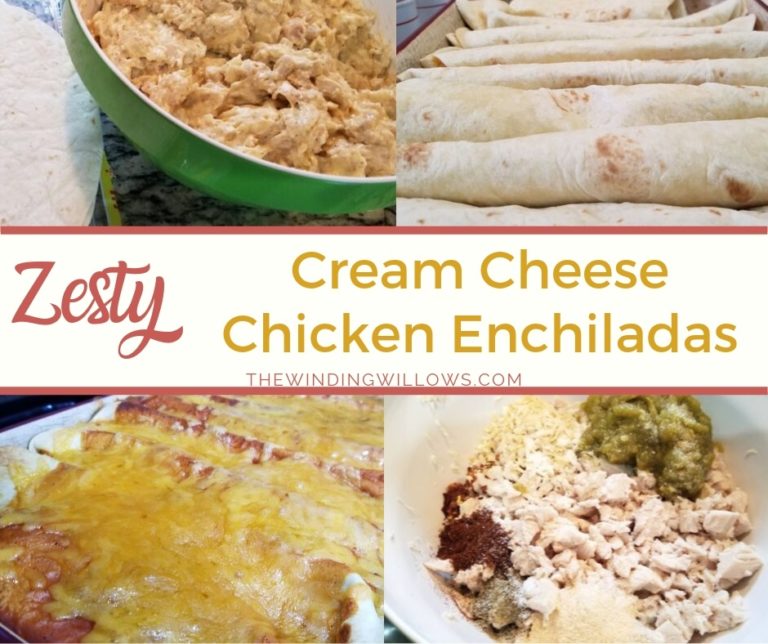 Zesty Cream Cheese Chicken Enchiladas