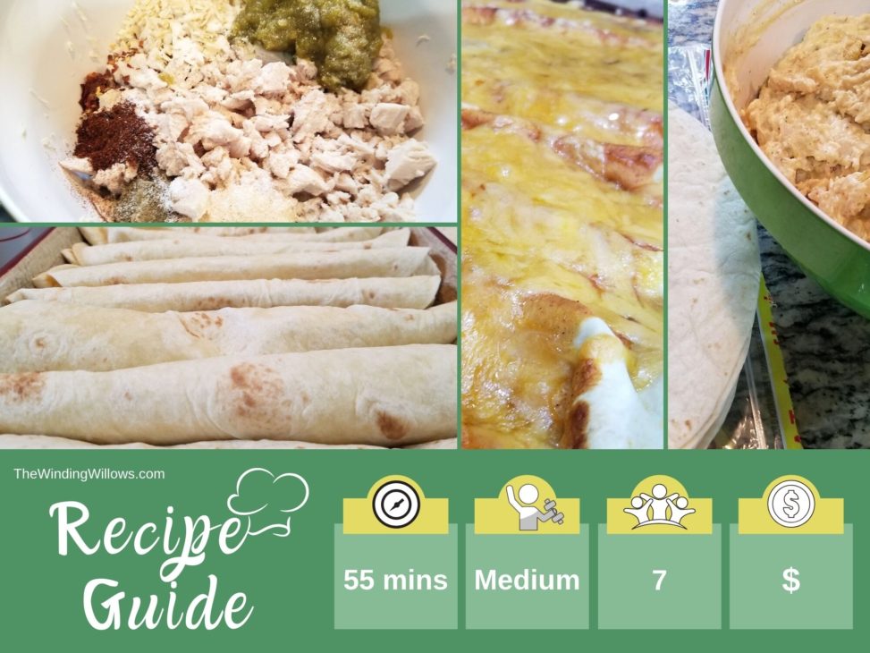 These zesty cream cheese chicken enchiladas are a super easy, super delicious, super kid-friendly Mexican dish! You can prep ahead of time and have a great weeknight meal. Easy Dinner | Stepmom | Chronic Illness | Mexican Food | Red Chili | Delicious Dinner